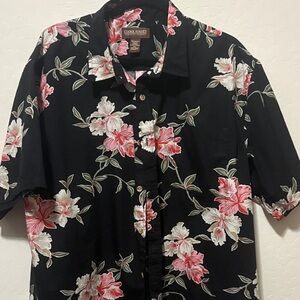 Black Floral Men's Shirt